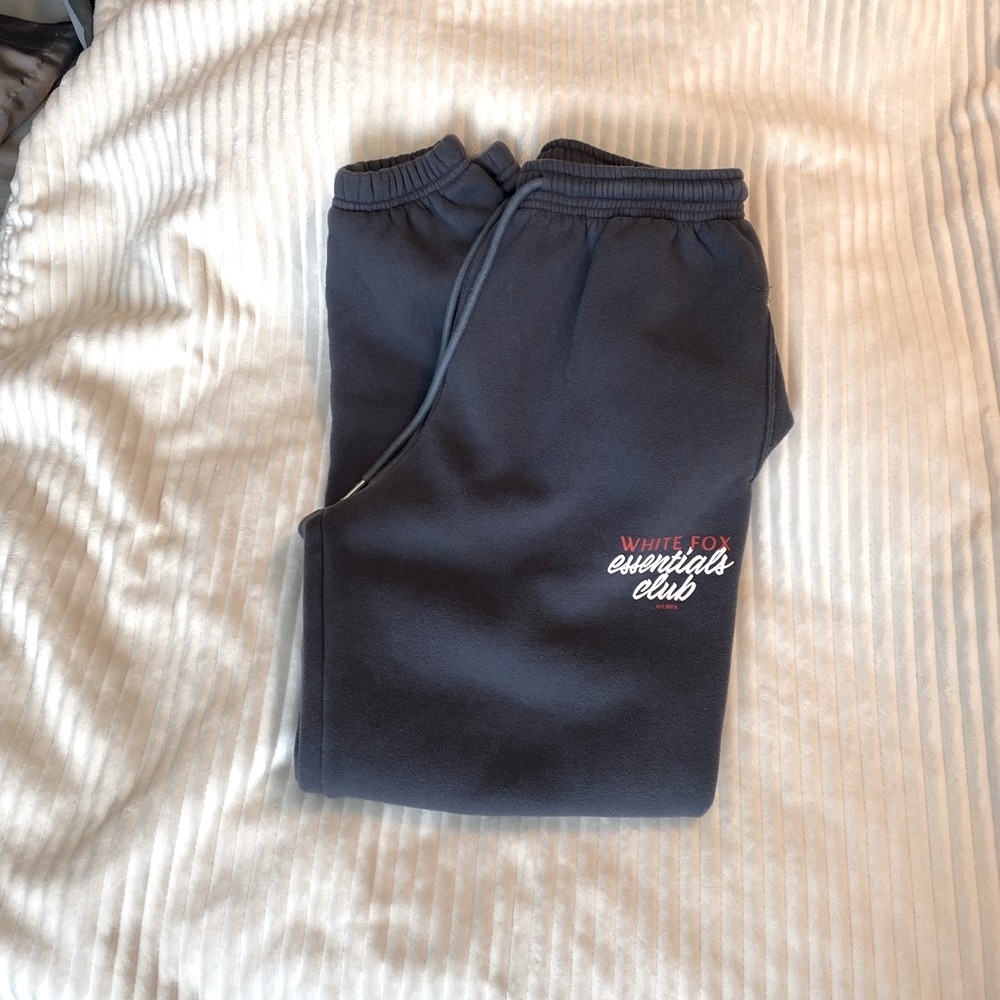 White Fox Navy Sweatpants